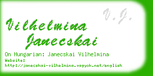vilhelmina janecskai business card